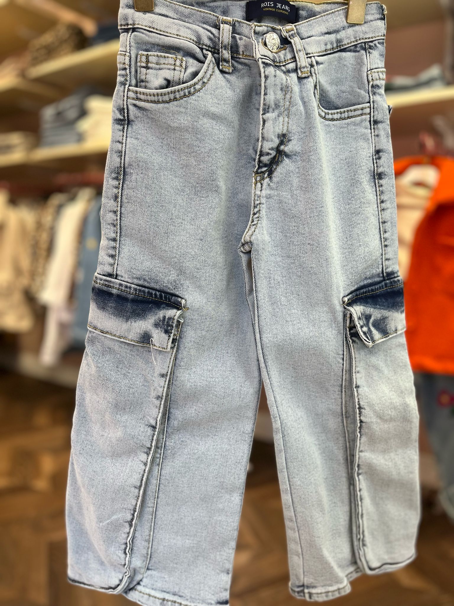 CEP DETAYLI VINTAGE MODEL JEANS Açık Mavi