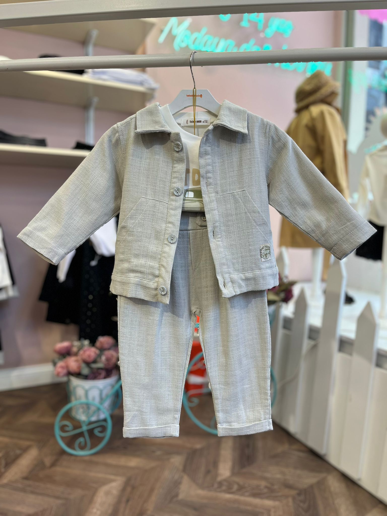 VİNTAGE CEKETLİ 3'LÜ TAKIM Haki