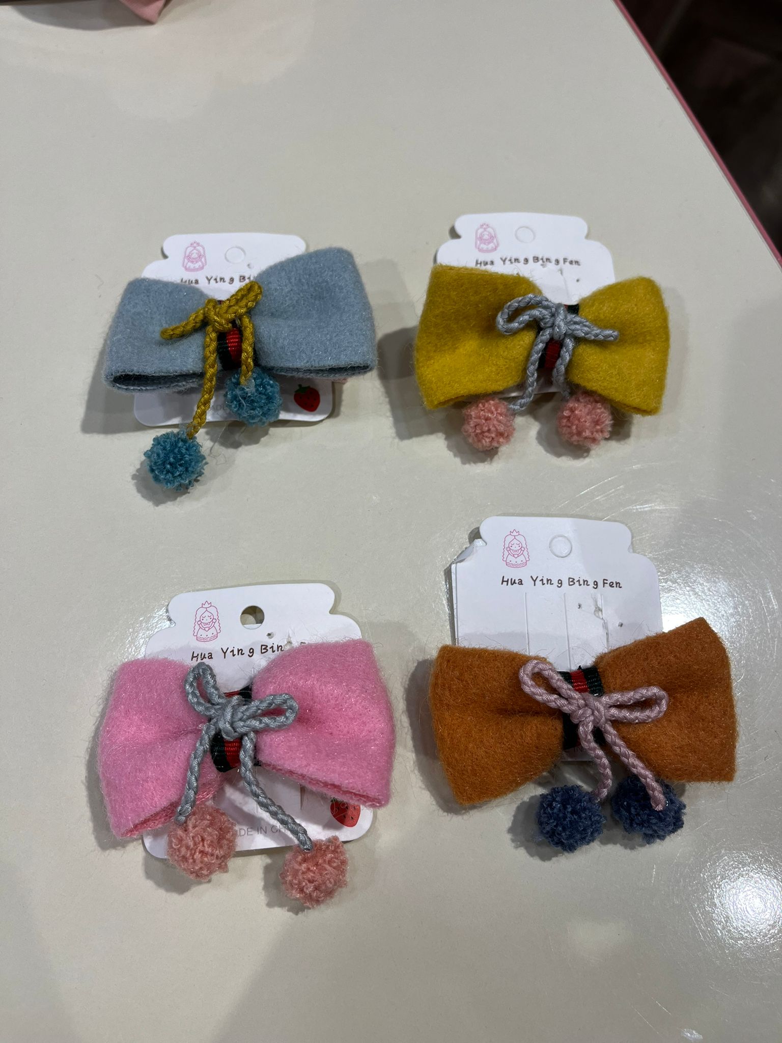 Kirazlı Fiyonk Klips Toka Çok Renkli