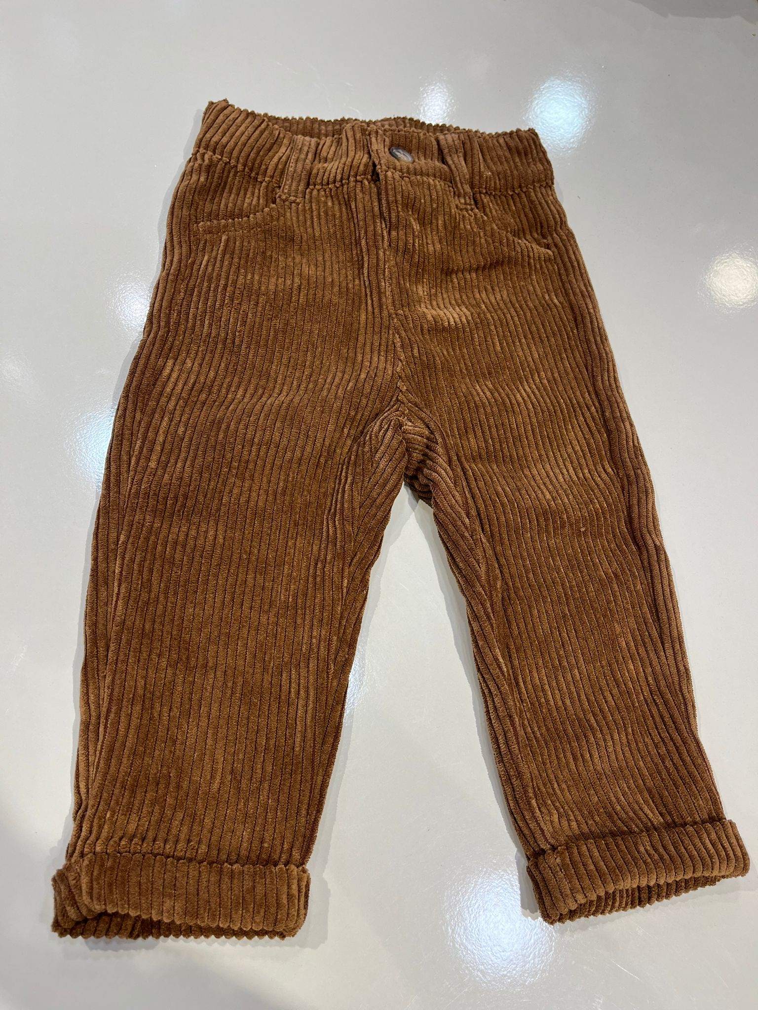 Nice Etiketli Kadife Pantolon Kahverengi