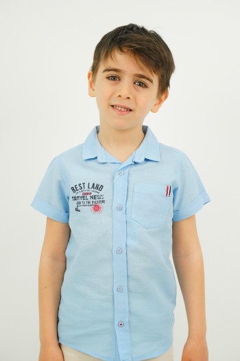 Best Land Kısa Kollu Gömlek Mavi