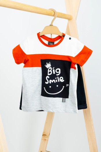 Big Smile Cep Detaylı Şortlu İkili Takım Kiremit