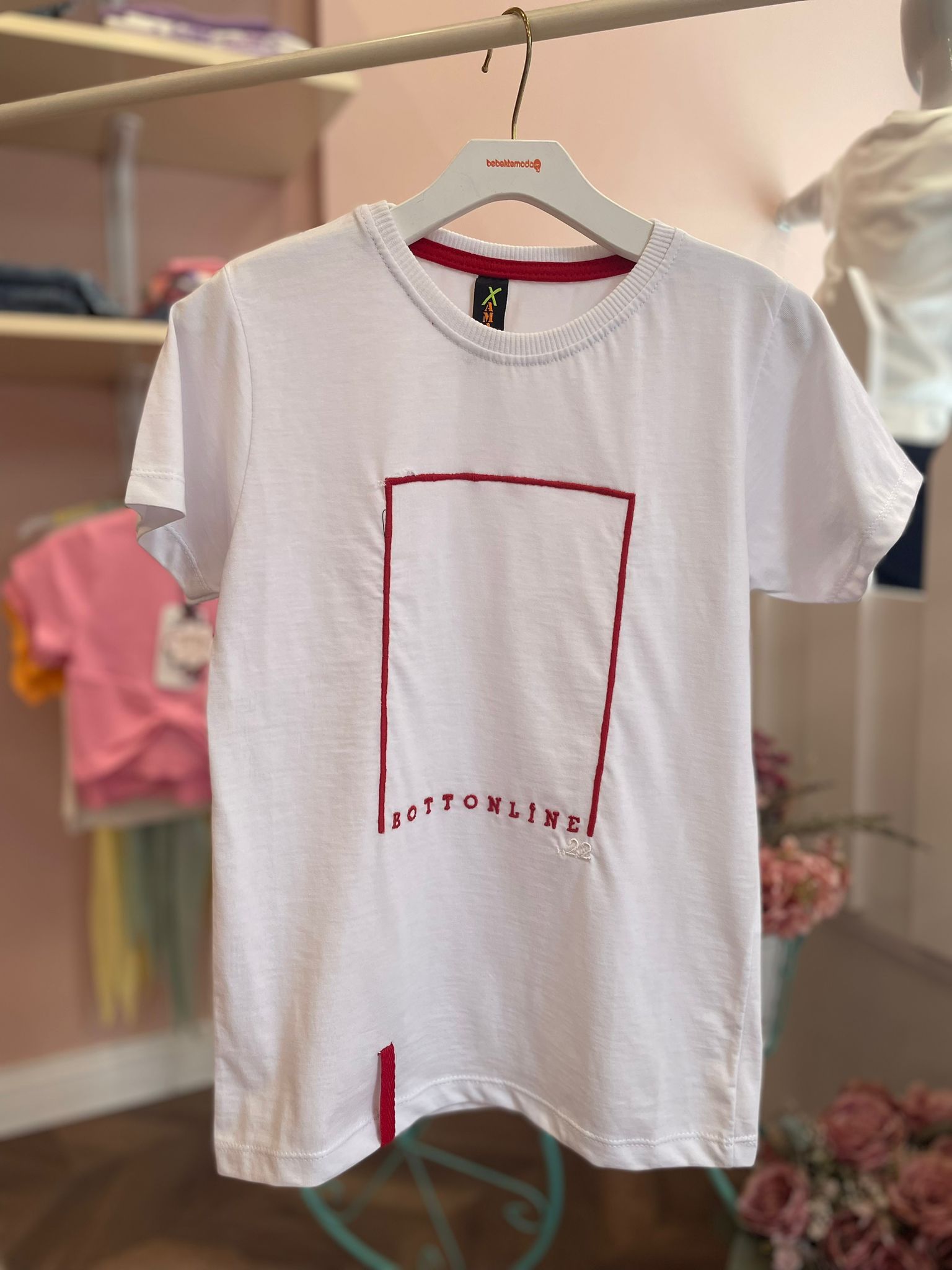 Bottonline Yazılı Tshirt Beyaz