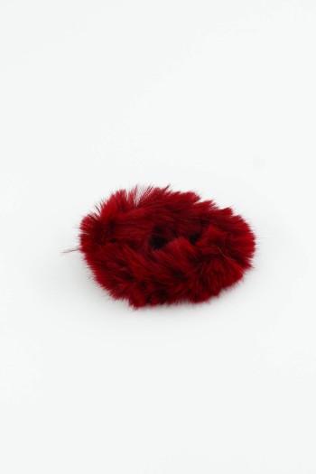 Lastikli Peluş Toka Bordo