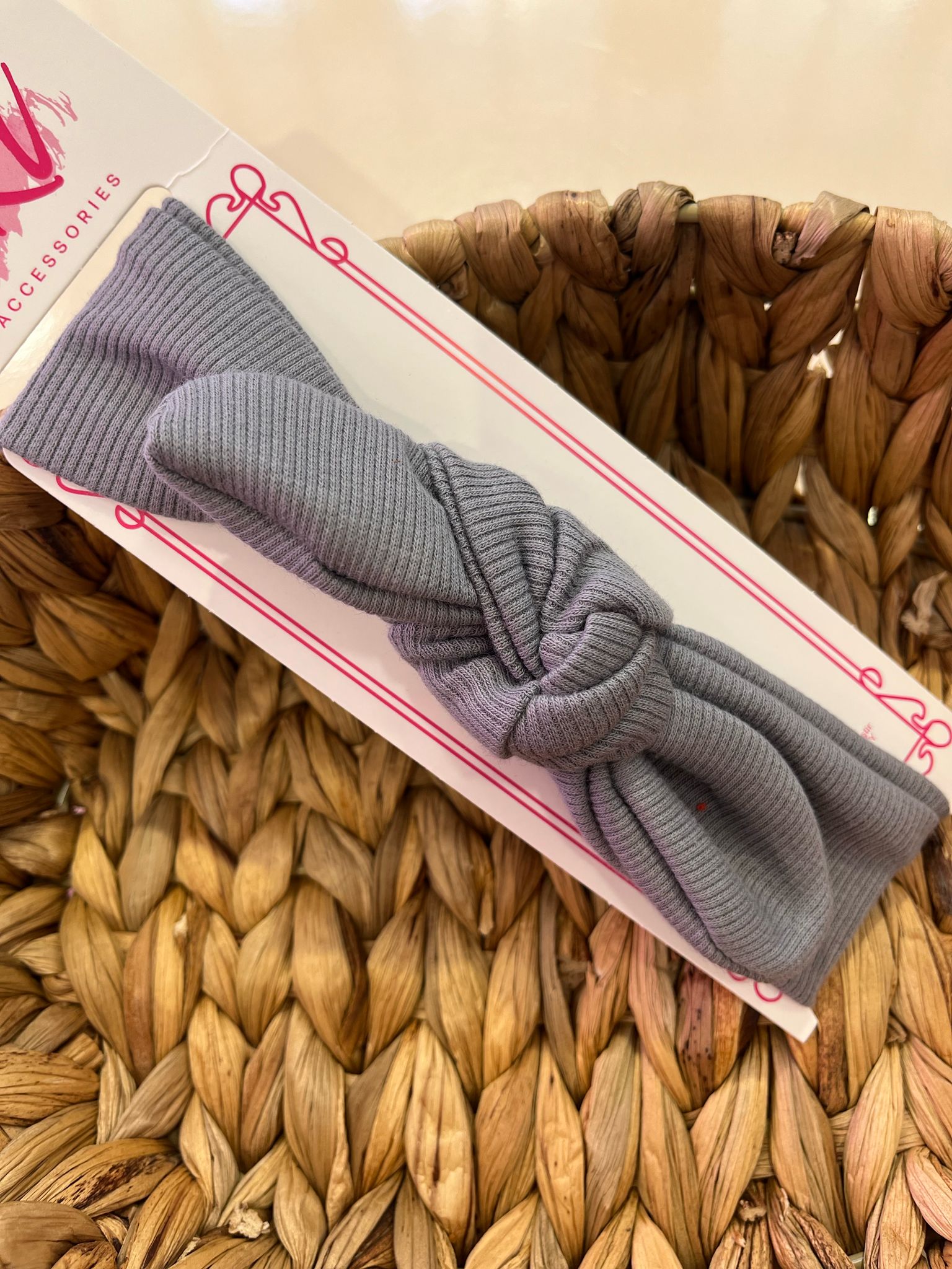 BAĞLAMA FİYONKLU BANDANA Gri
