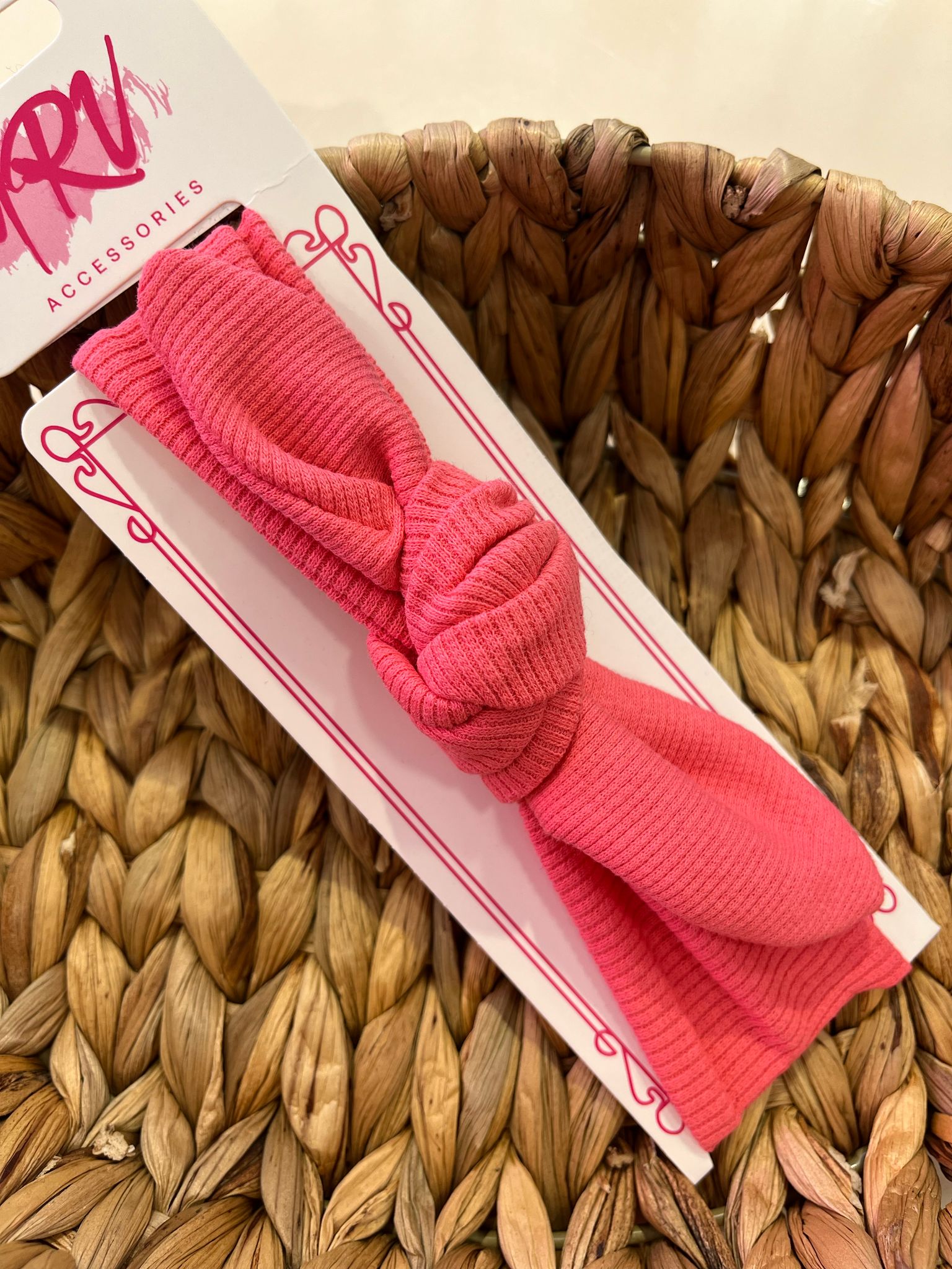 BAĞLAMA FİYONKLU BANDANA Pembe