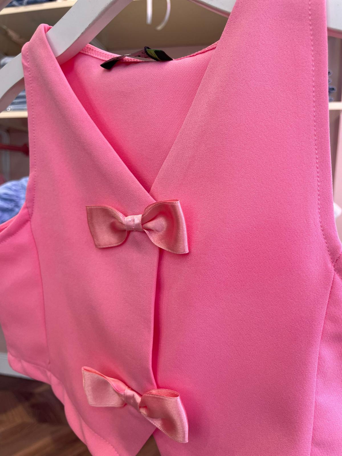 FİYONK DETAYLI YELEK Pembe