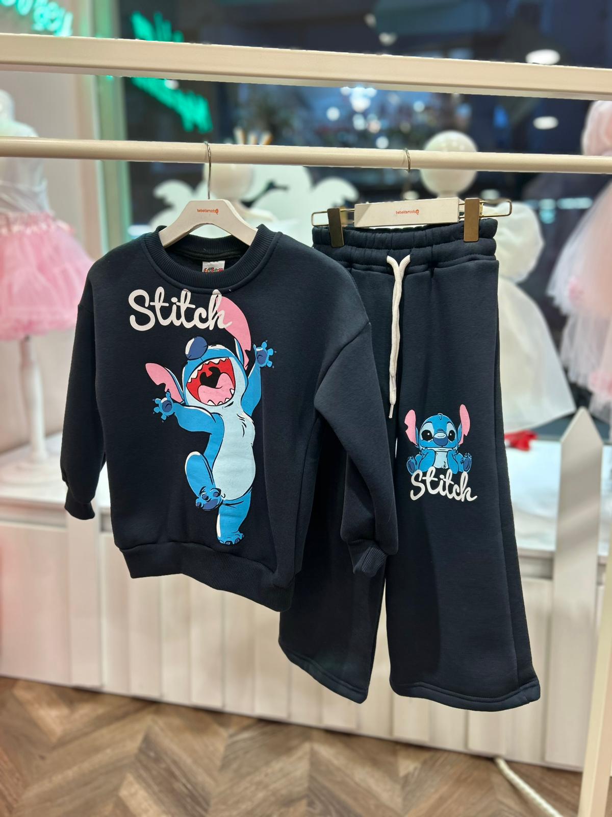 Antrasit KARAKTER BASKILI ŞARDONLU 3 İPLİK TAKIM