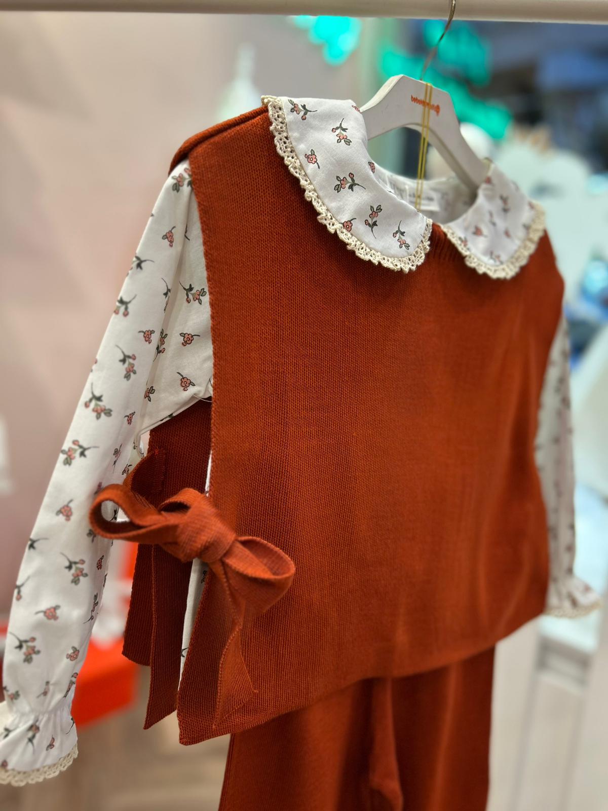 Kiremit YANDAN BAĞLAMALI TRİKO 3'LÜ TAKIM