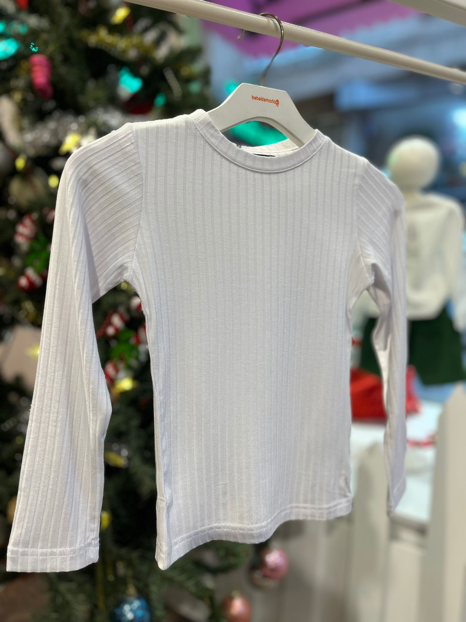 LİKRALI KAŞKORSE BLUZ Beyaz