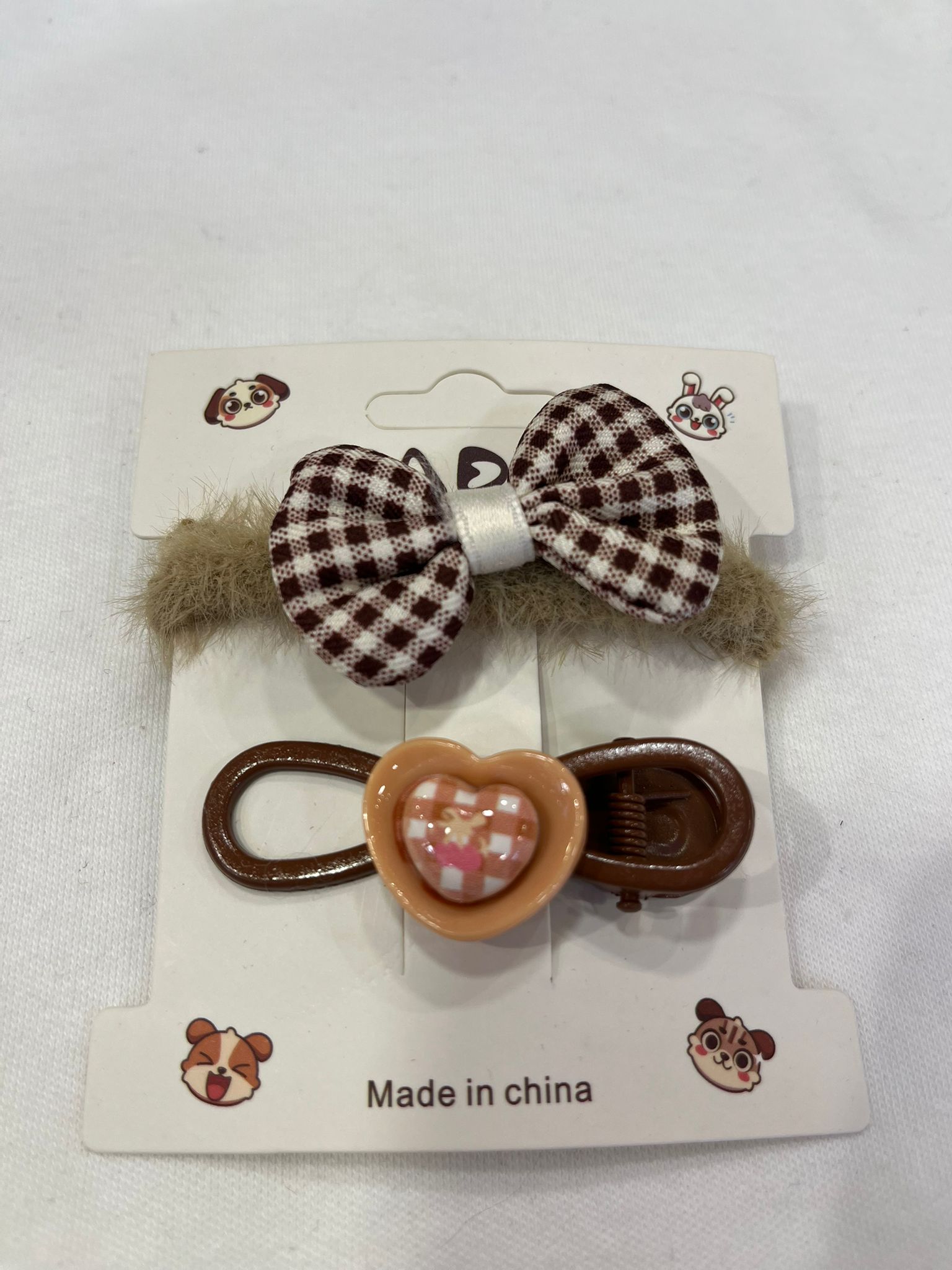 PÖTİKARE DESENLİ İKİLİ TOKA SETİ Kahverengi