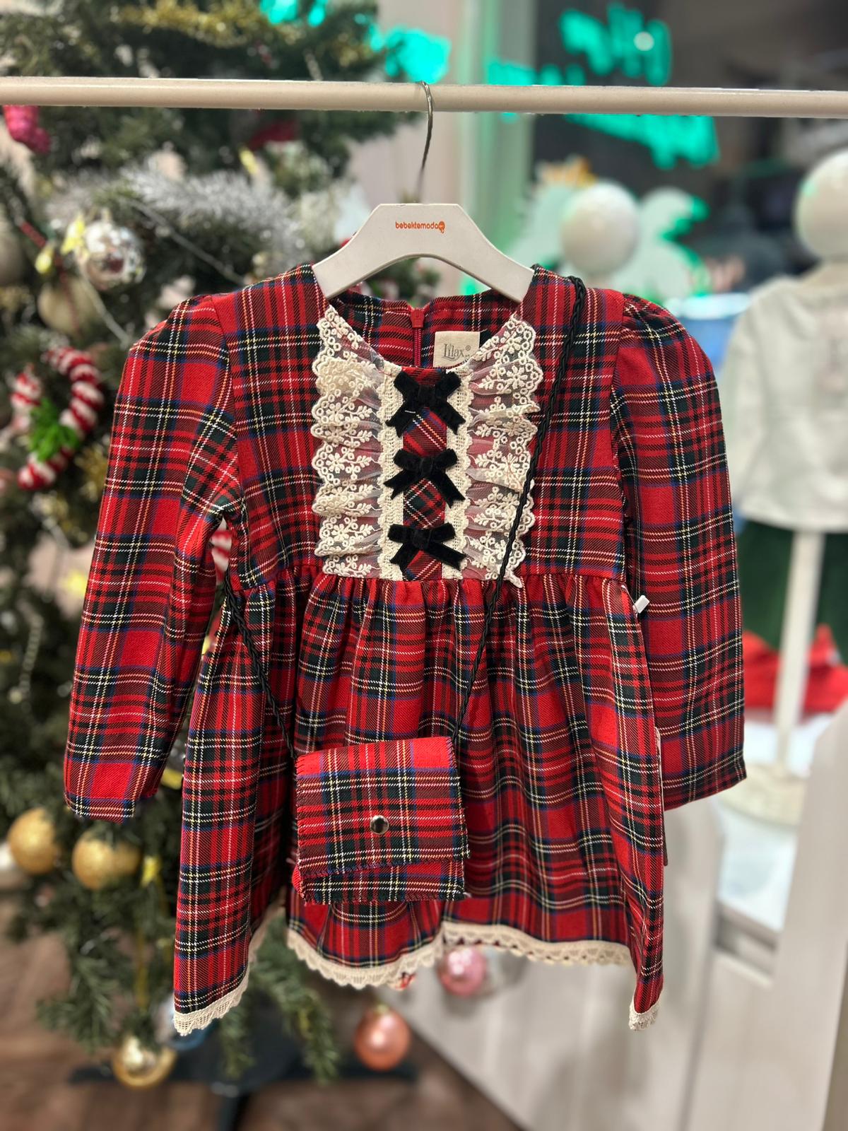 ÇANTA AKSESUARLI EKOSELİ ELBİSE Kırmızı