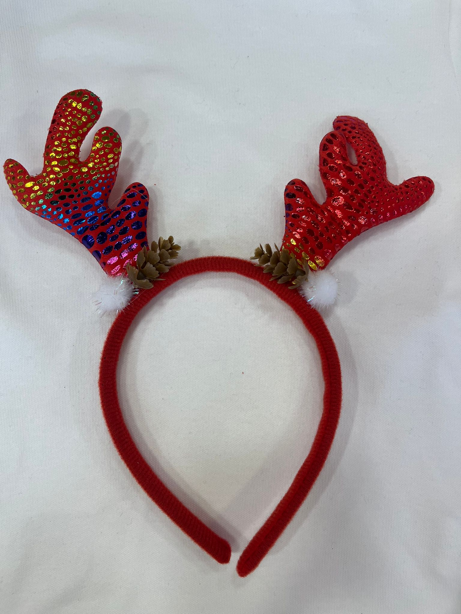 GEYİKLİ NOEL TAÇ Kırmızı