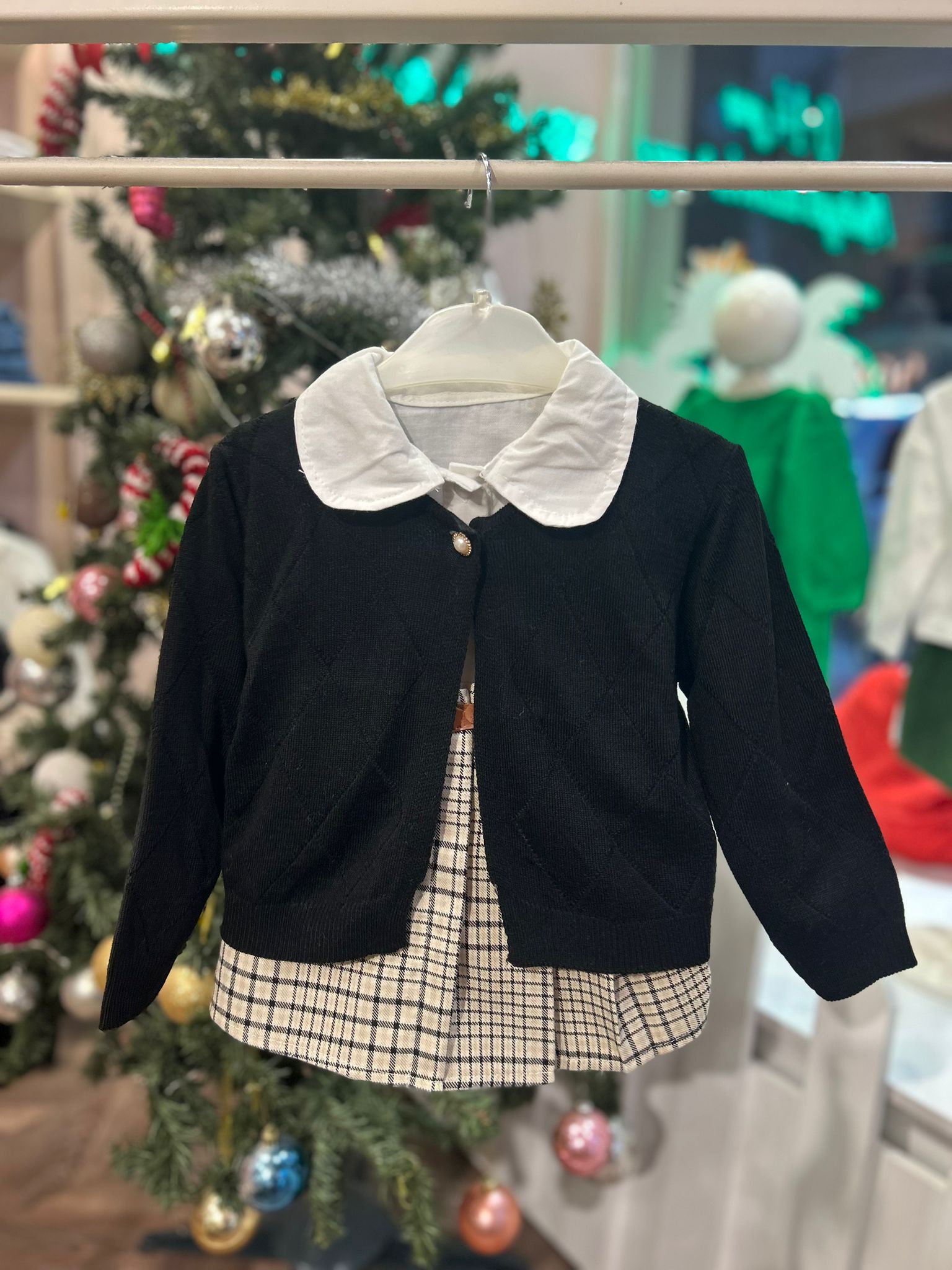 TRİKO HIRKA KARELİ ETEKLİ 3'LÜ TAKIM Siyah