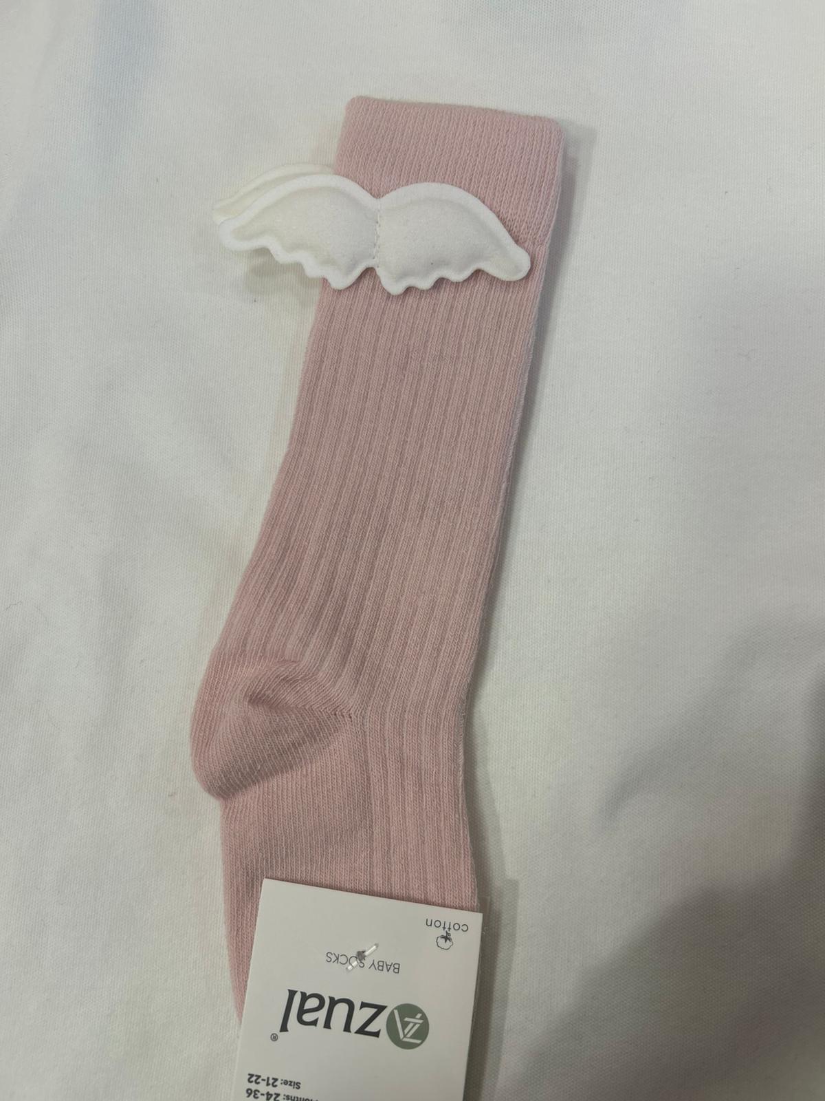 MİNİK KANAT DETAYLI DİZALTI ÇORAP Yavruağzı