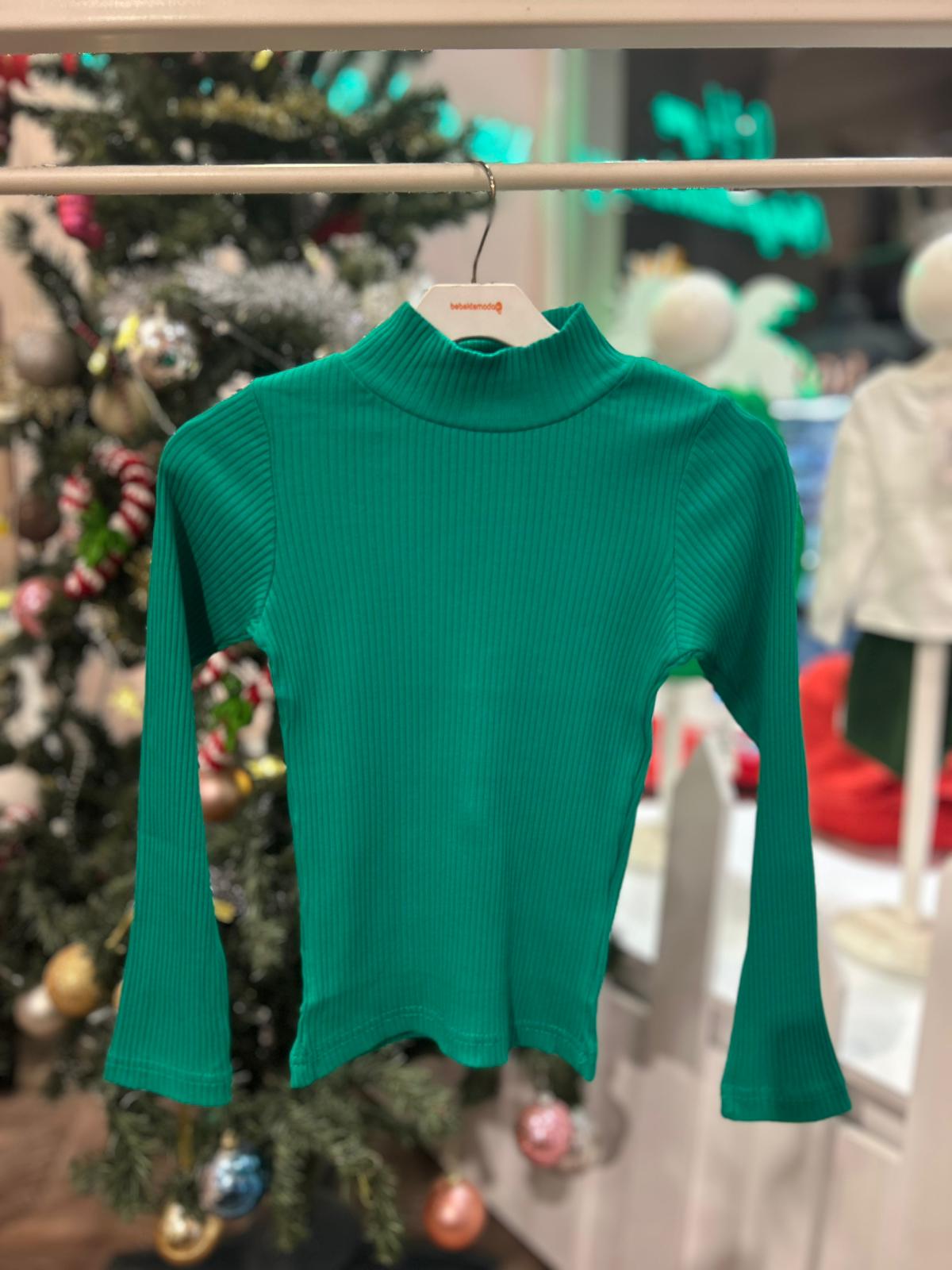 YARIM BALIKÇI KAŞKORSE BLUZ Yeşil