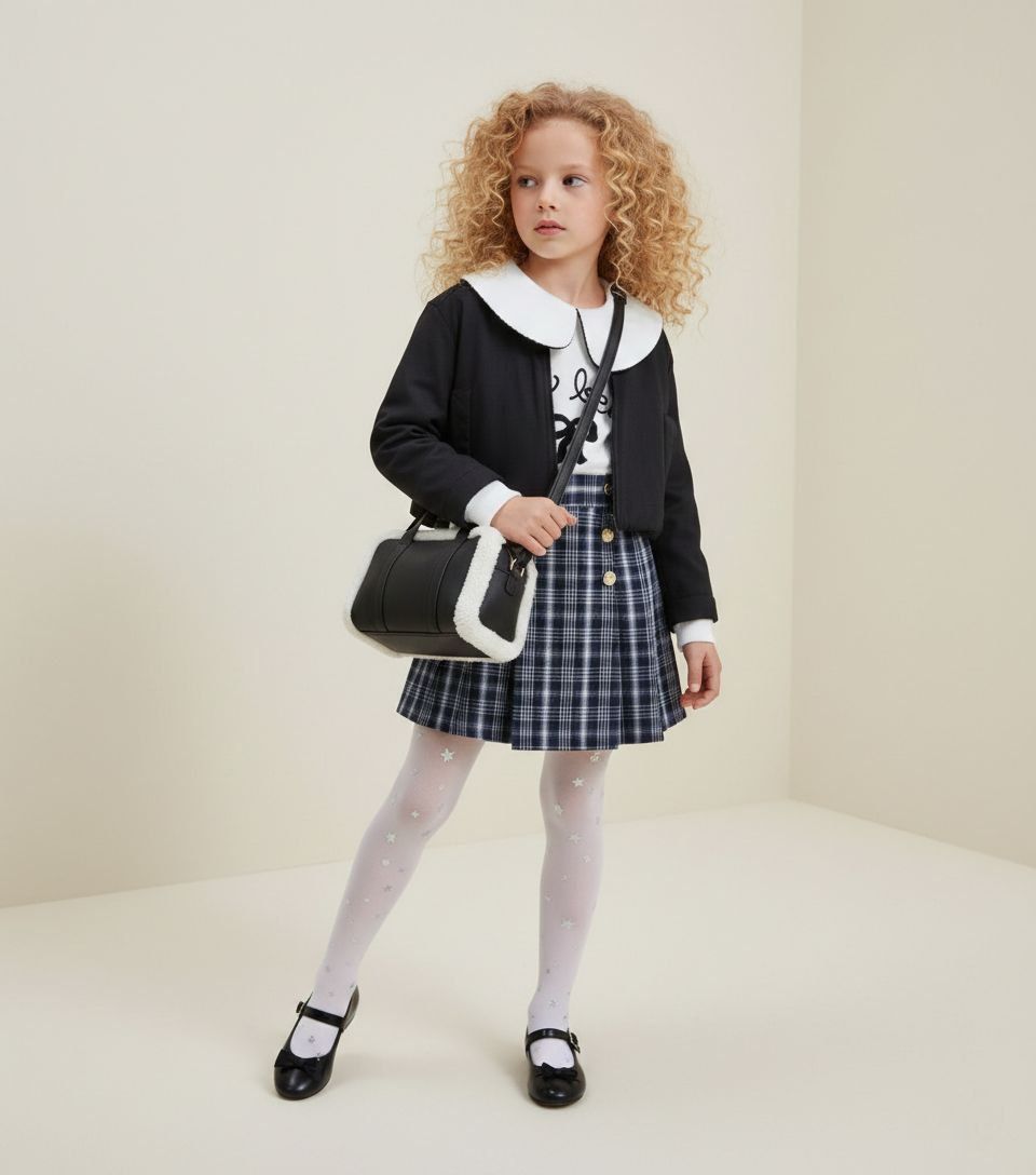 SÜET CEKETLİ ÇANTA AKSESUARLI 4'LÜ TAKIM Lacivert