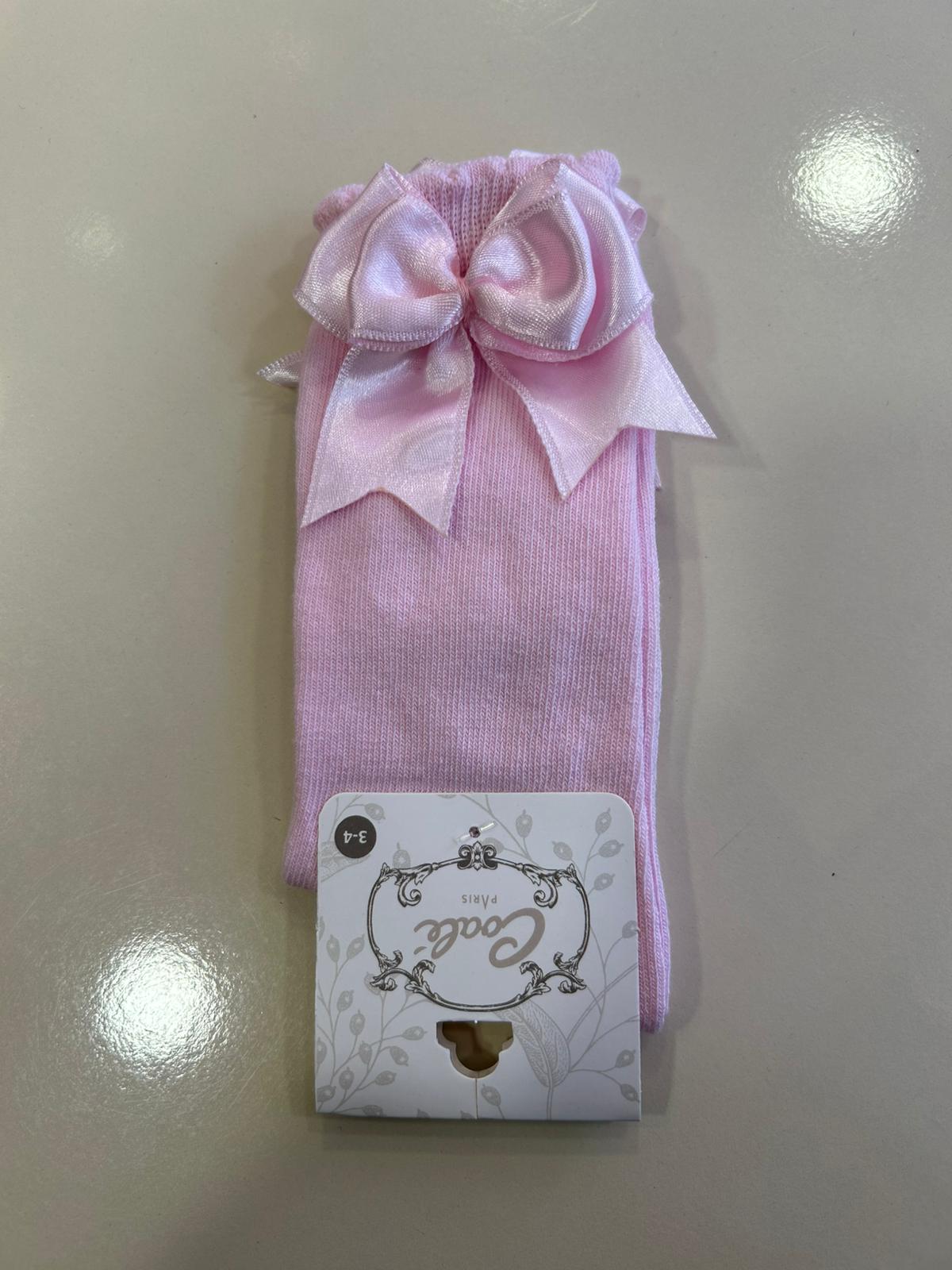 FİYONK DETAYLI PENYE DİZALTI ÇORAP Pembe