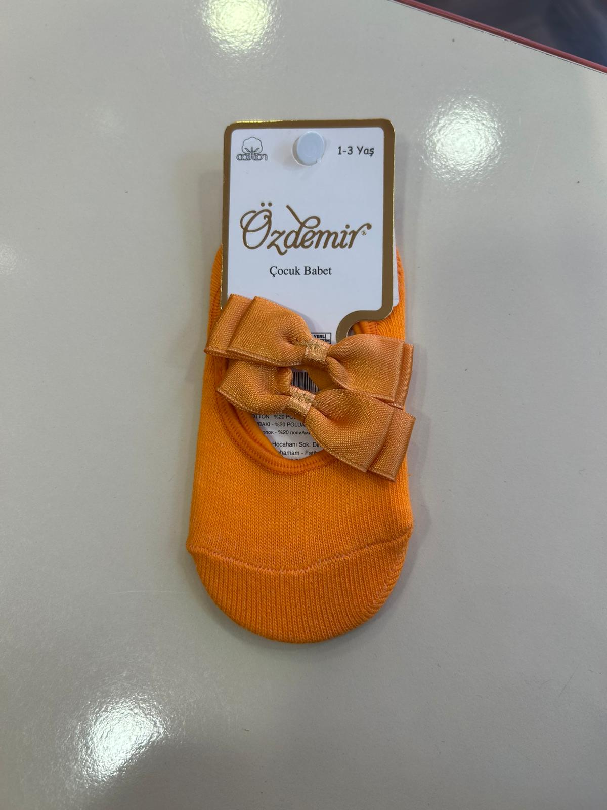 KURDELELİ BABET ÇORAP Turuncu