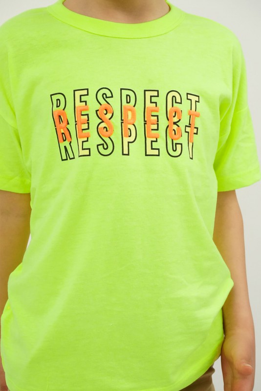 Neon Yeşil Respect Tişört