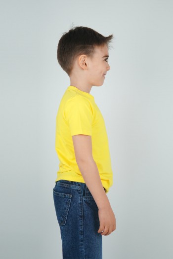Sarı Unisex Kısa Kollu Basic Tişört