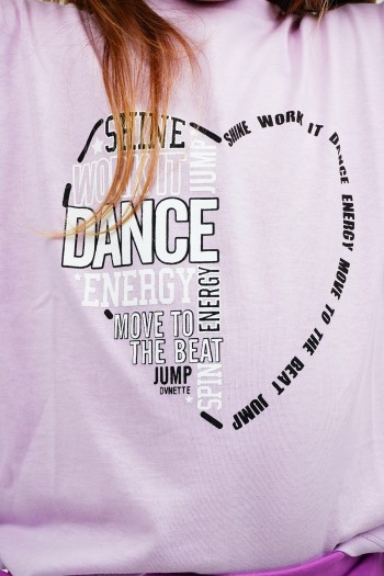 Dance Püskül Detaylı Tişört Lila