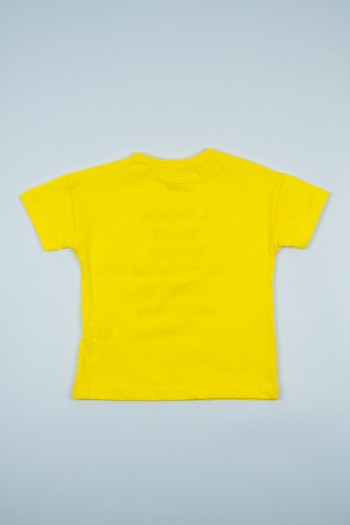 Have Fun Cep Detaylı Tişört Sarı