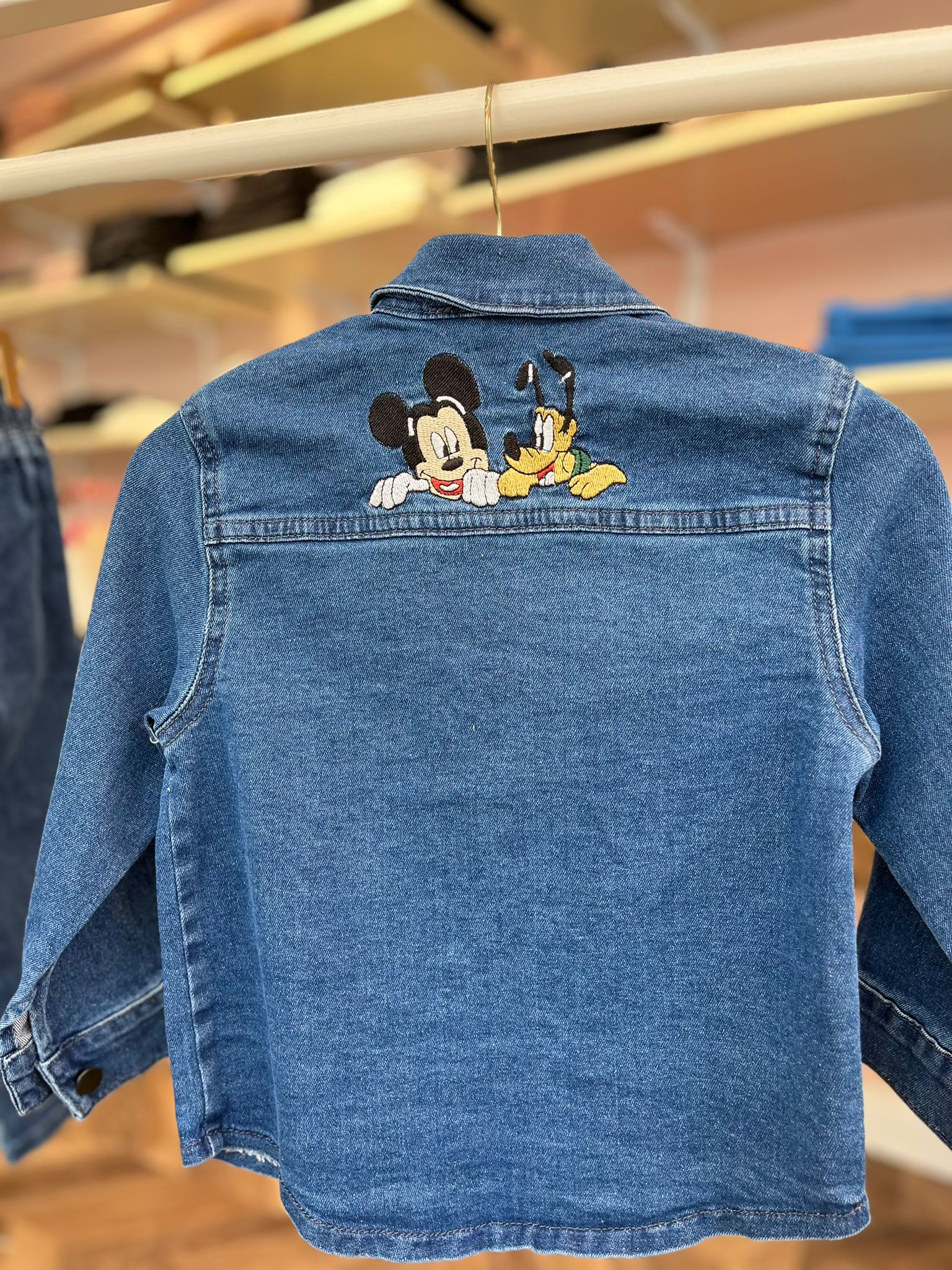 Mickeyli Jean Gömlek Pantolon Takım Koyu Mavi